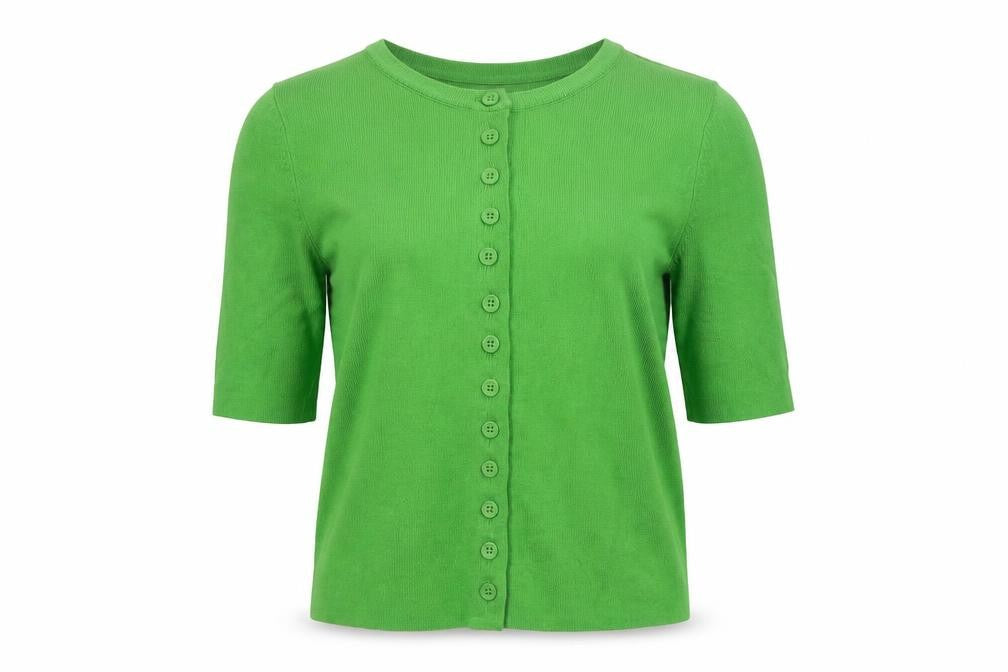 Marks & Spencer Women's Green XS Button-Up Knit Top