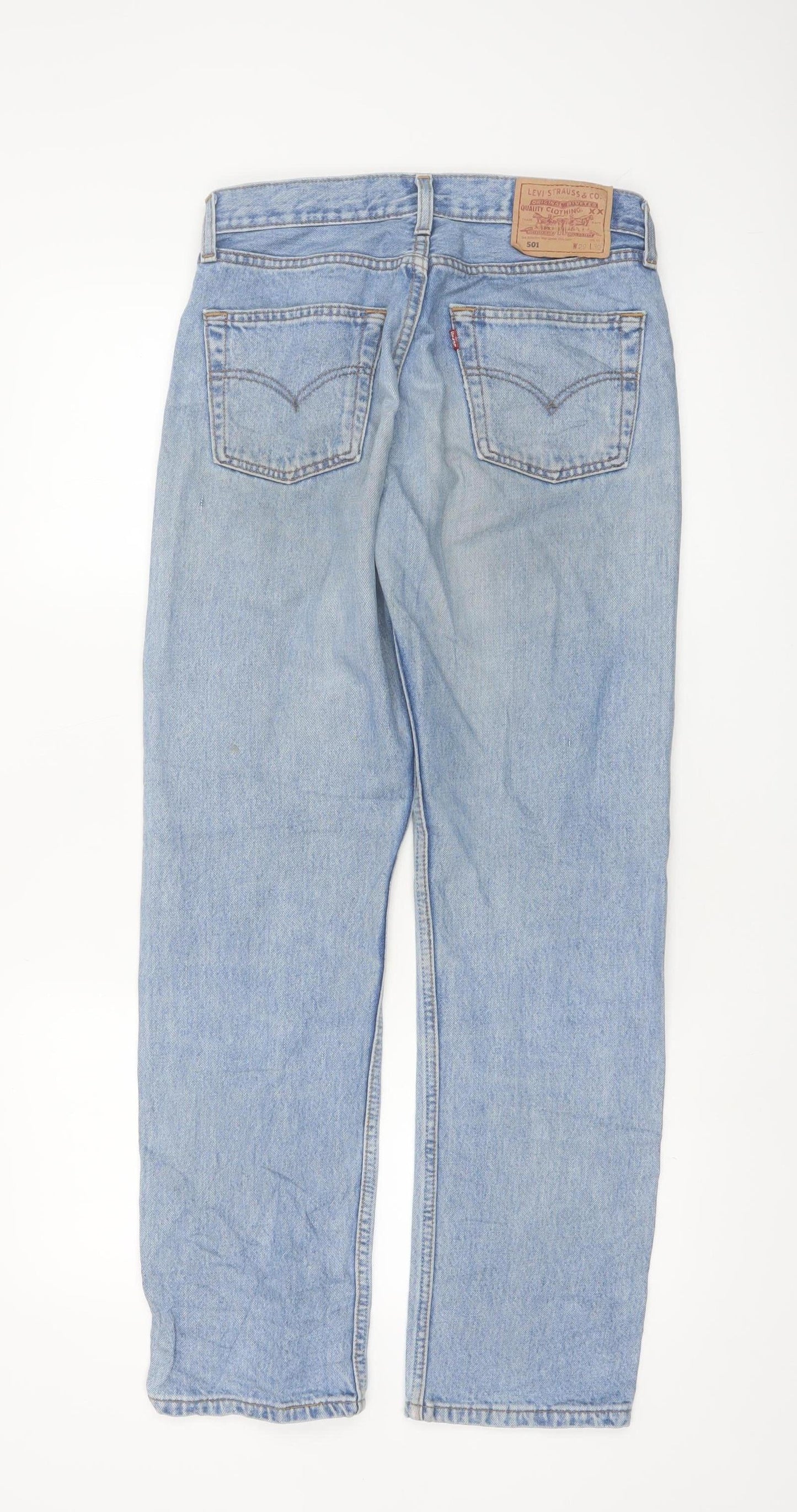 Levi’s 501 Mens Blue Light Wash Straight Fit Jeans W29 L30