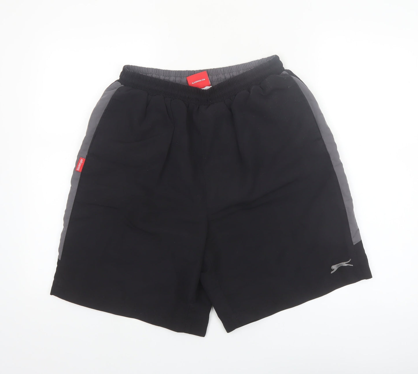 Slazenger Men's Black L Sports Shorts Polyester Elastic Waist