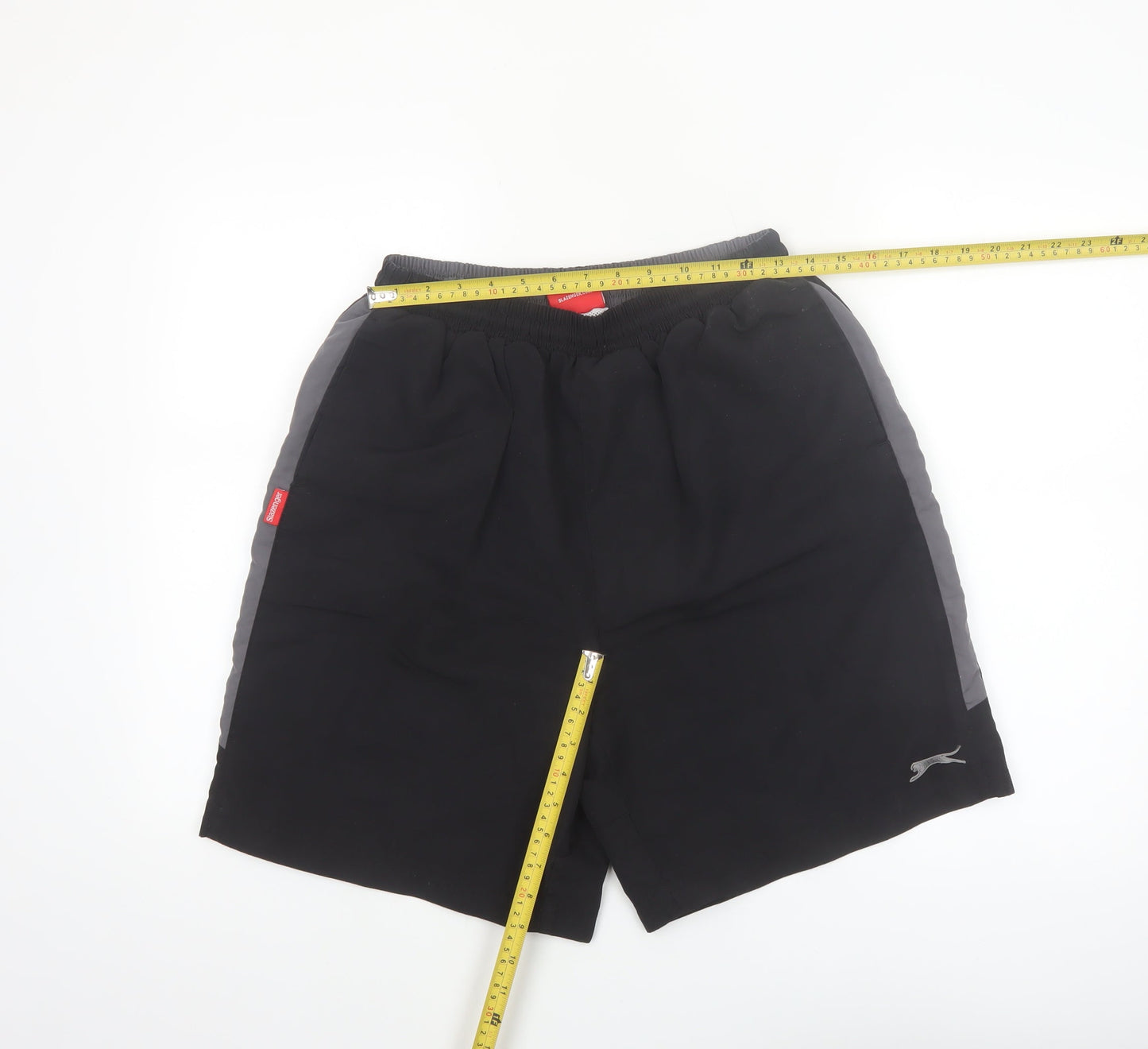 Slazenger Men's Black L Sports Shorts Polyester Elastic Waist