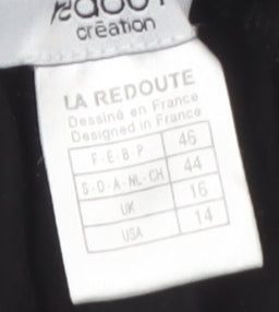 La Redoute Women Black Viscose Blend Midi Skirt Size 14