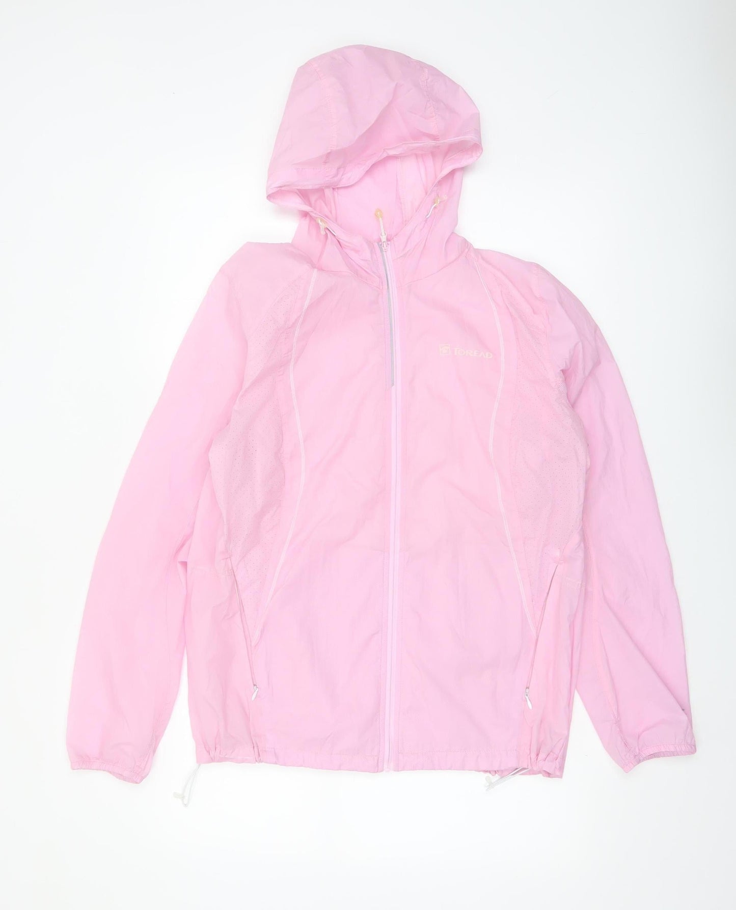 Toread Women's Pink Hooded Lightweight Windbreaker Jacket Size 16