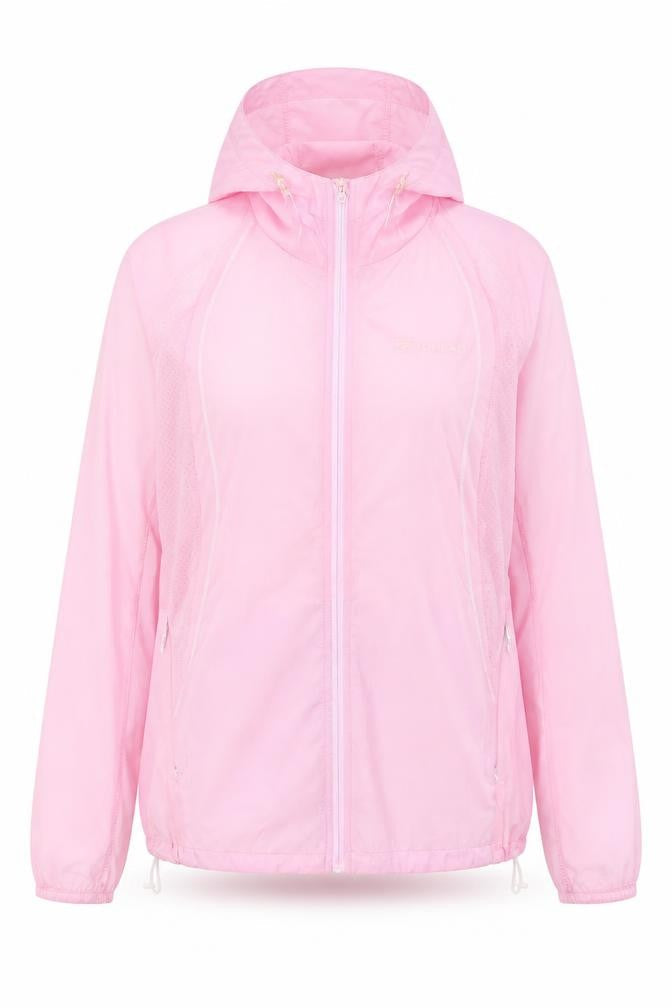 Toread Women's Pink Hooded Lightweight Windbreaker Jacket Size 16