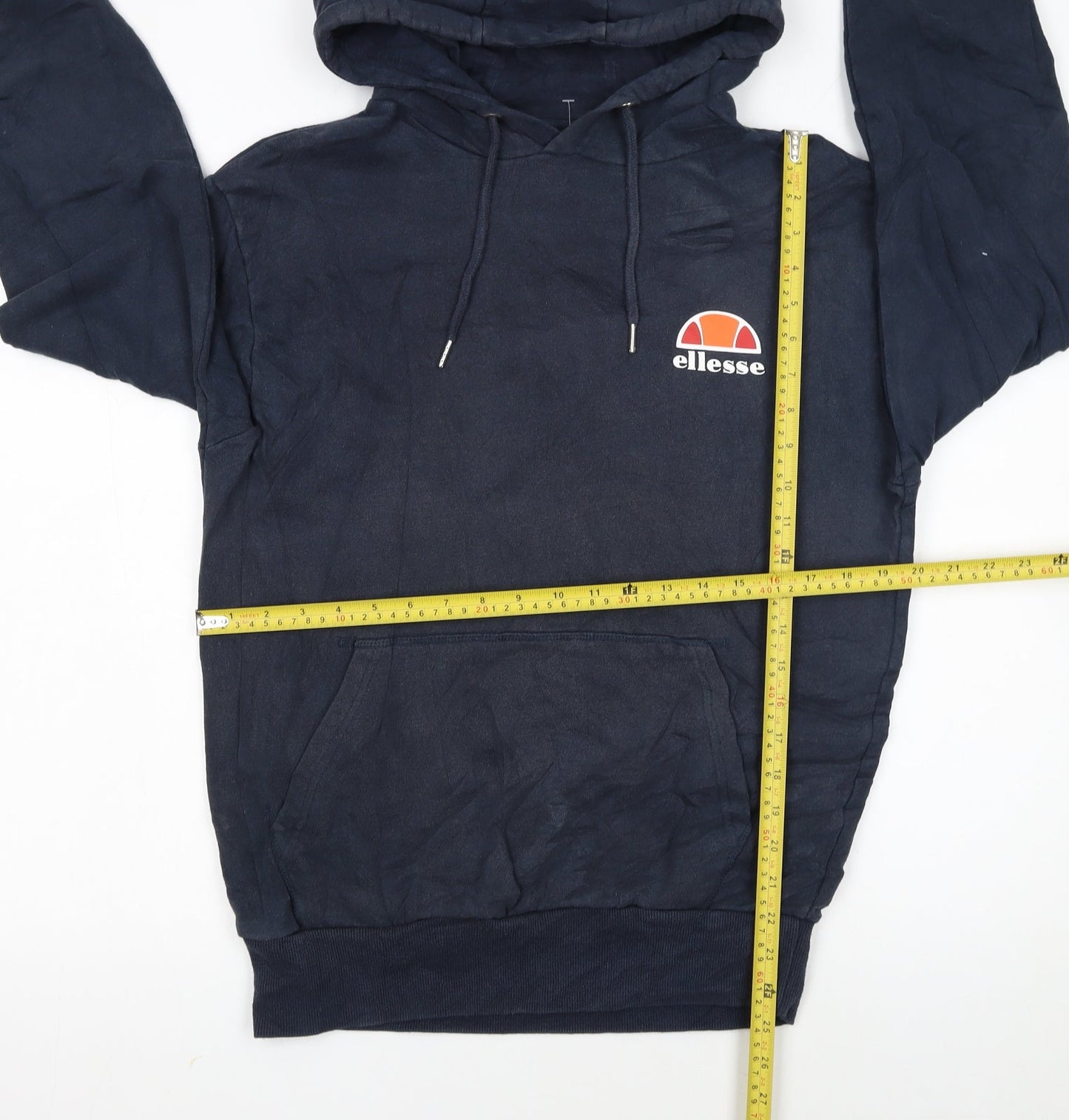 Ellesse Men’s Blue Pullover Hoodie Medium Logo Fleece Sweatshirt