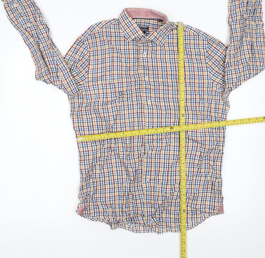 Tommy Hilfiger Men’s Multicoloured Slim Fit Check Cotton Shirt 15.5in