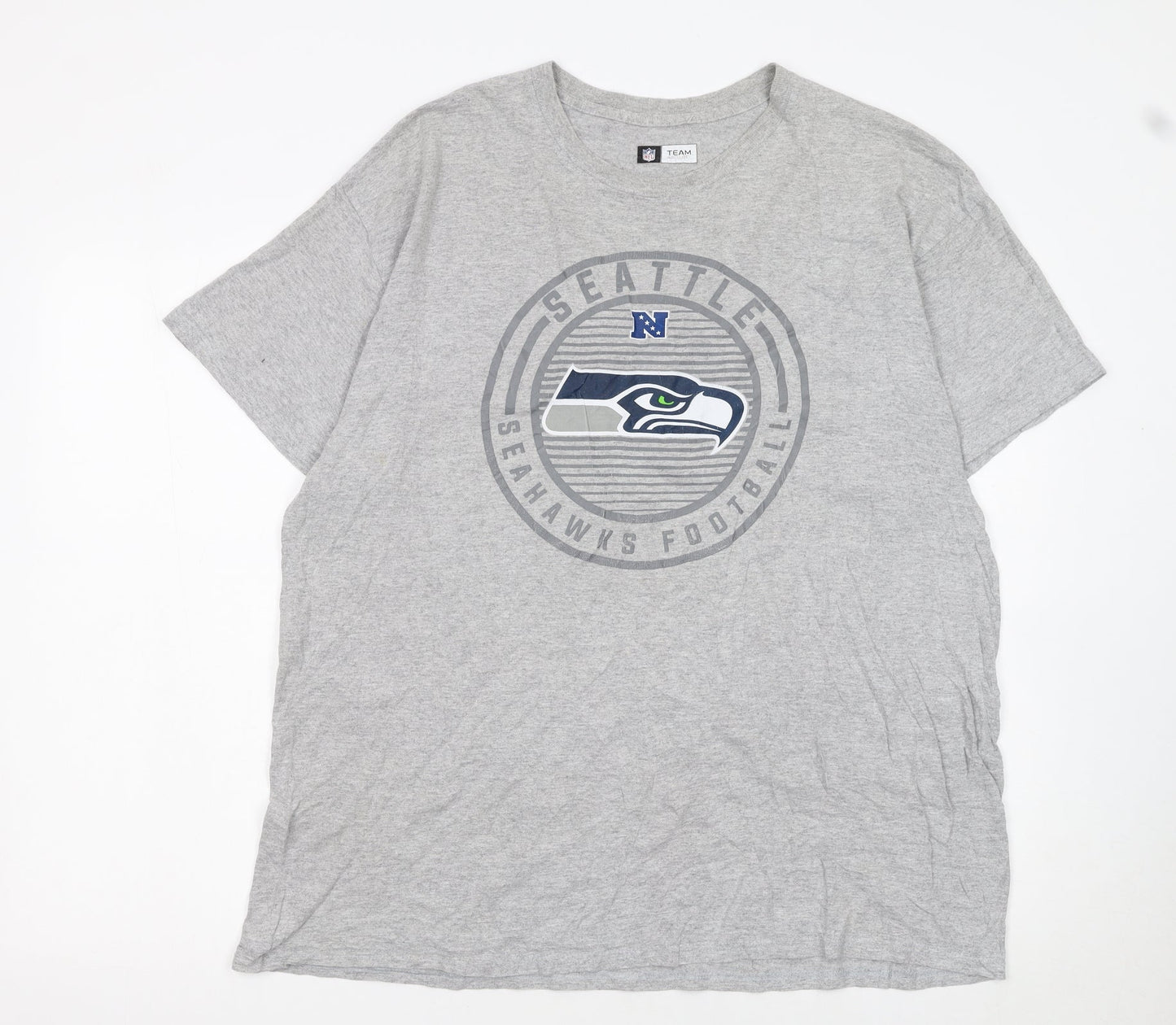 NFL Team Apparel Men's Grey Seattle Seahawks XL T-Shirt