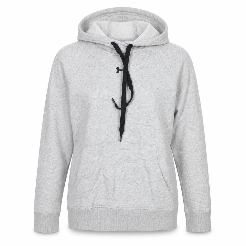 Under Armour Womens Grey Loose Fit Pullover Hoodie Size L