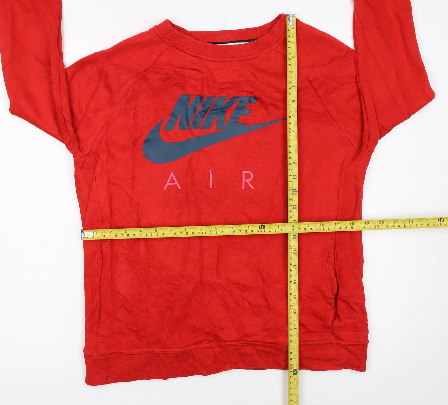 Nike Women's Red Air Pullover Sweatshirt Size S Classic Fit