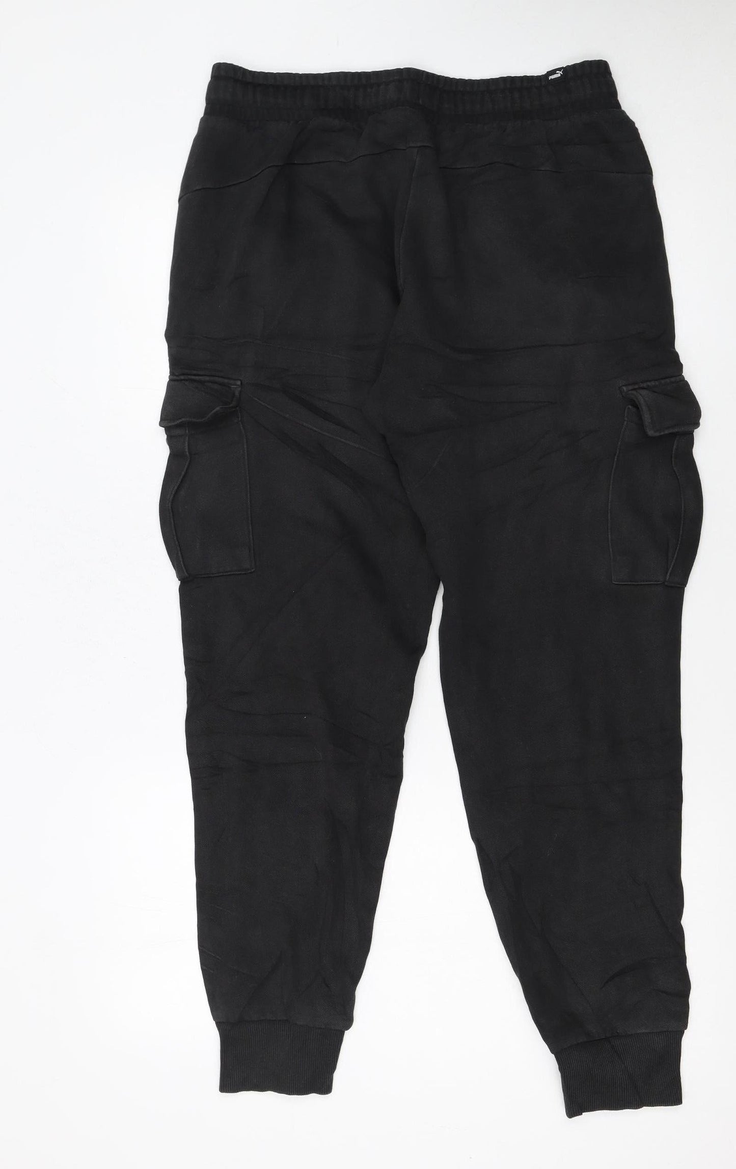 Puma Men's Black Cargo Jogger Trousers Size M
