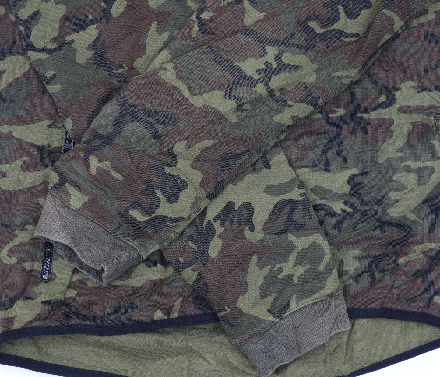 Nike Men's Green Camouflage Full Zip Hoodie Size L