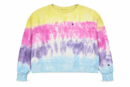 Champion Womens Multicoloured Tie Dye Crew Neck Pullover Sweatshirt M