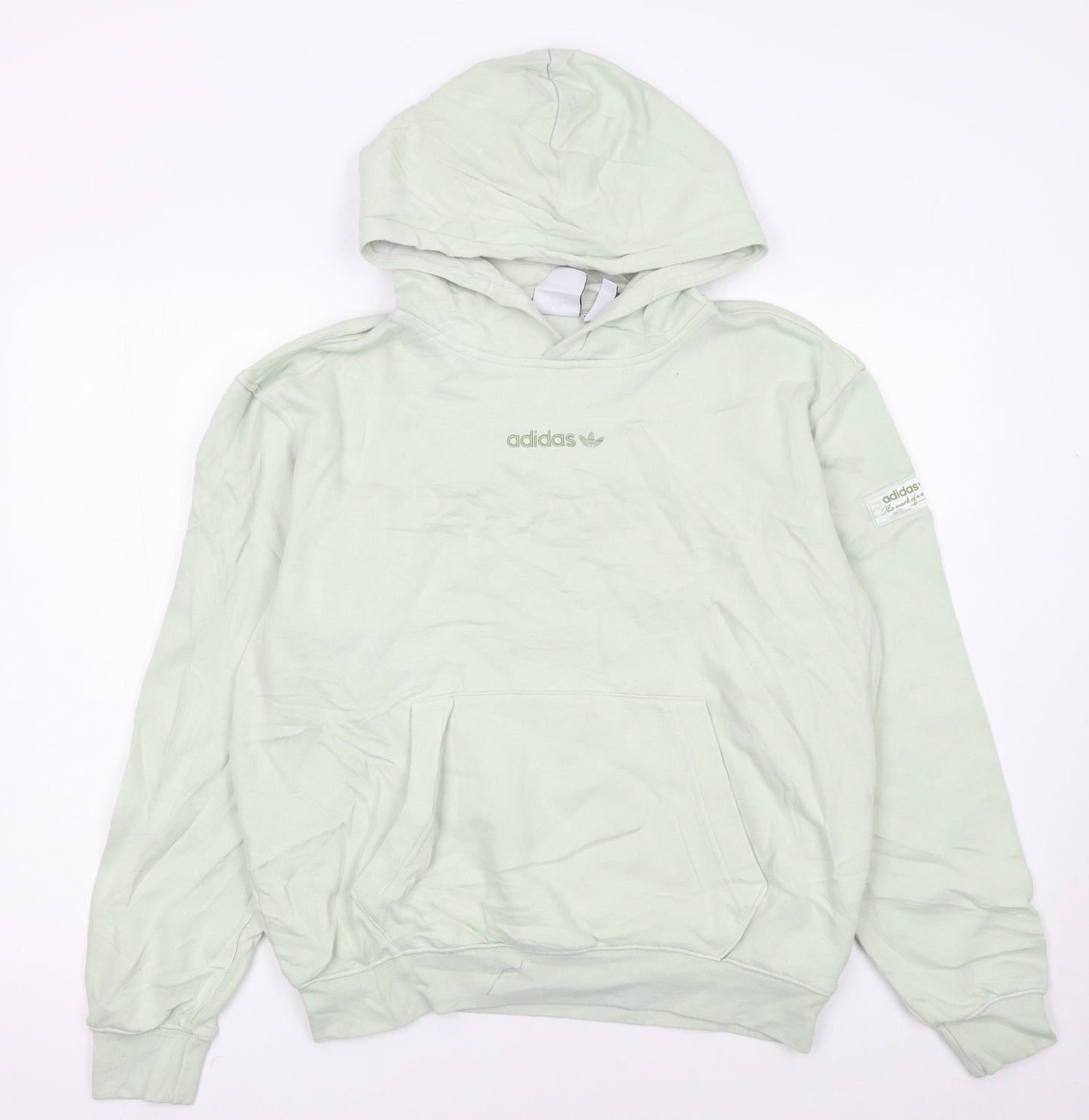 Adidas Women’s Mint Green Pullover Hoodie Size S – Classic Logo Sweatshirt