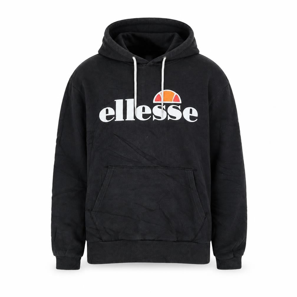 Ellesse Womens Black UK 12 Pullover Hoodie with Logo Front