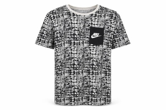 Nike Men's Black White XL Geometric Print Crew Neck T-Shirt
