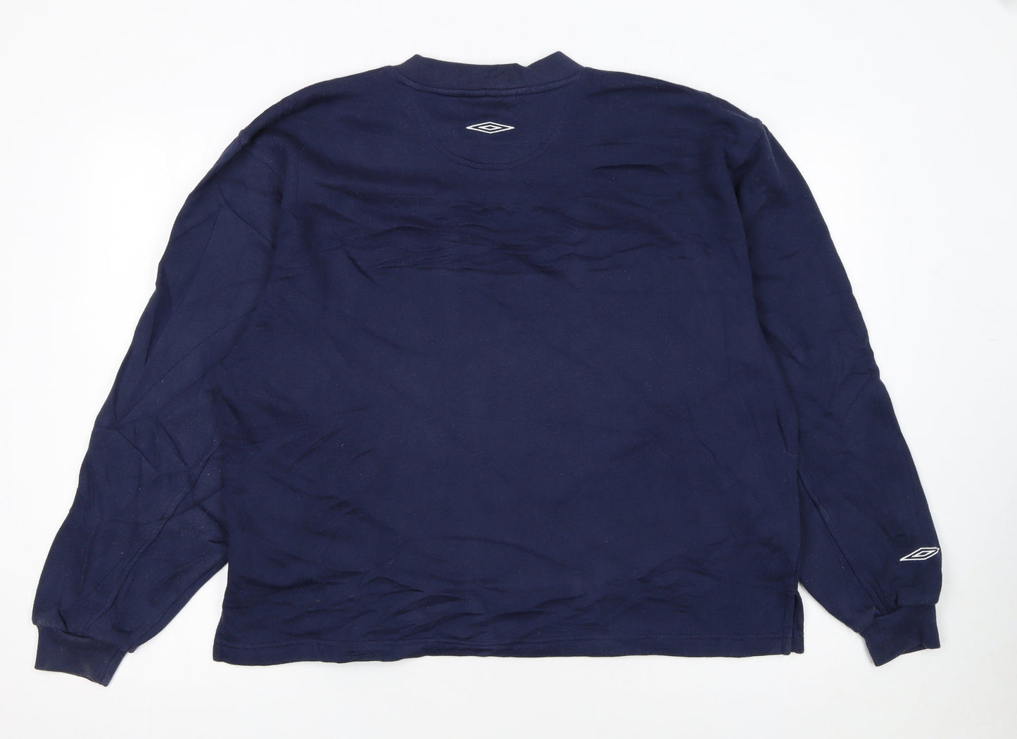 Umbro Men's Blue V-Neck Pullover Sweatshirt Size M Regular Fit