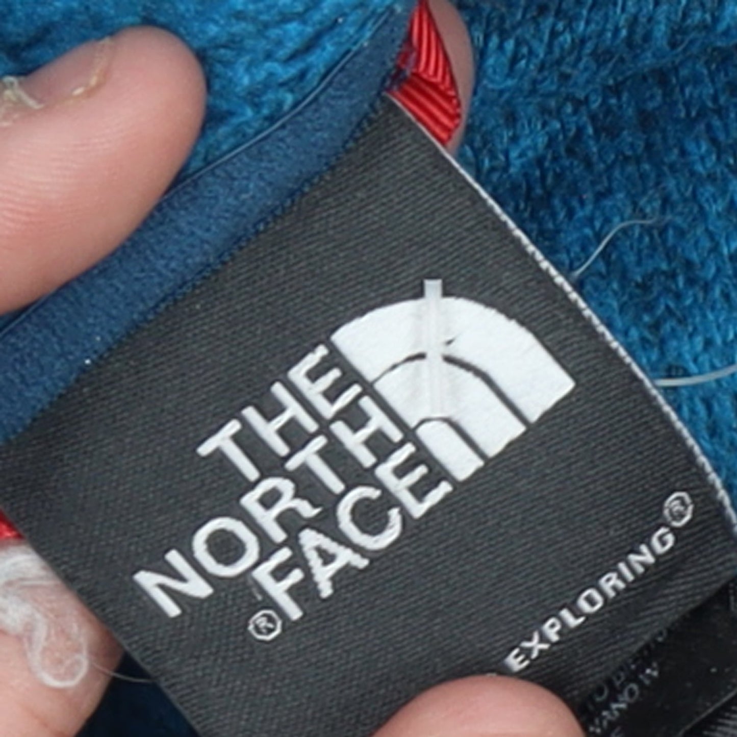 The North Face Men's Blue Fleece Full Zip Mid-Length Jacket Size L