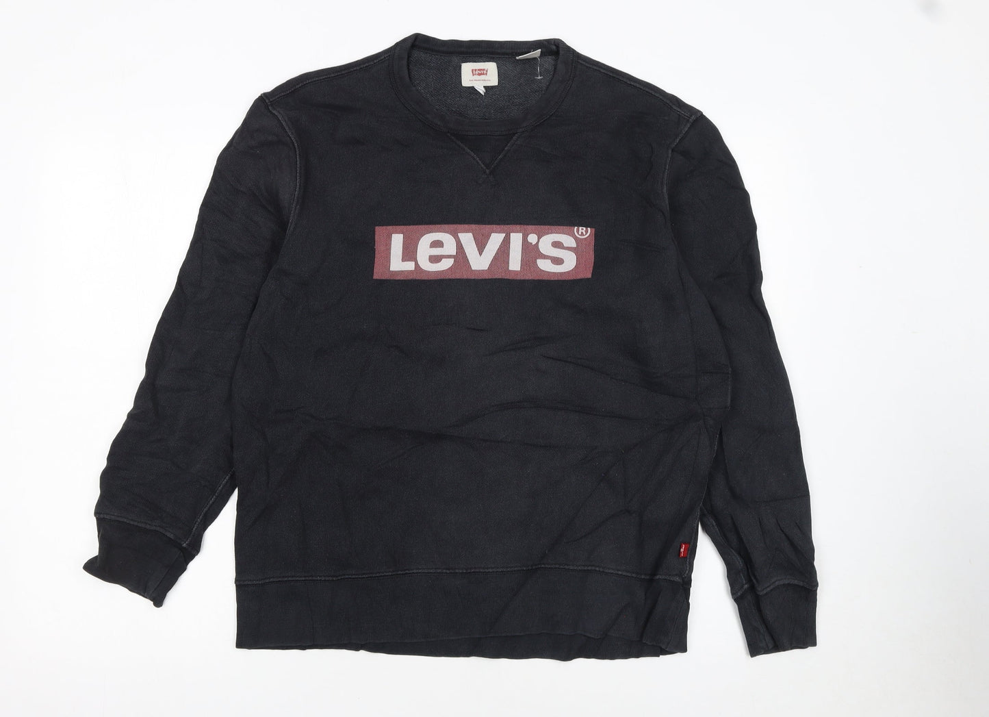 Levi's Women's Black Cotton Pullover Sweatshirt Medium
