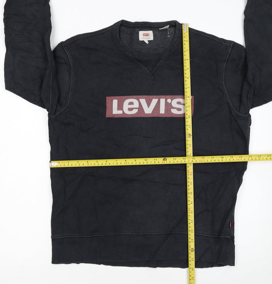 Levi's Women's Black Cotton Pullover Sweatshirt Medium