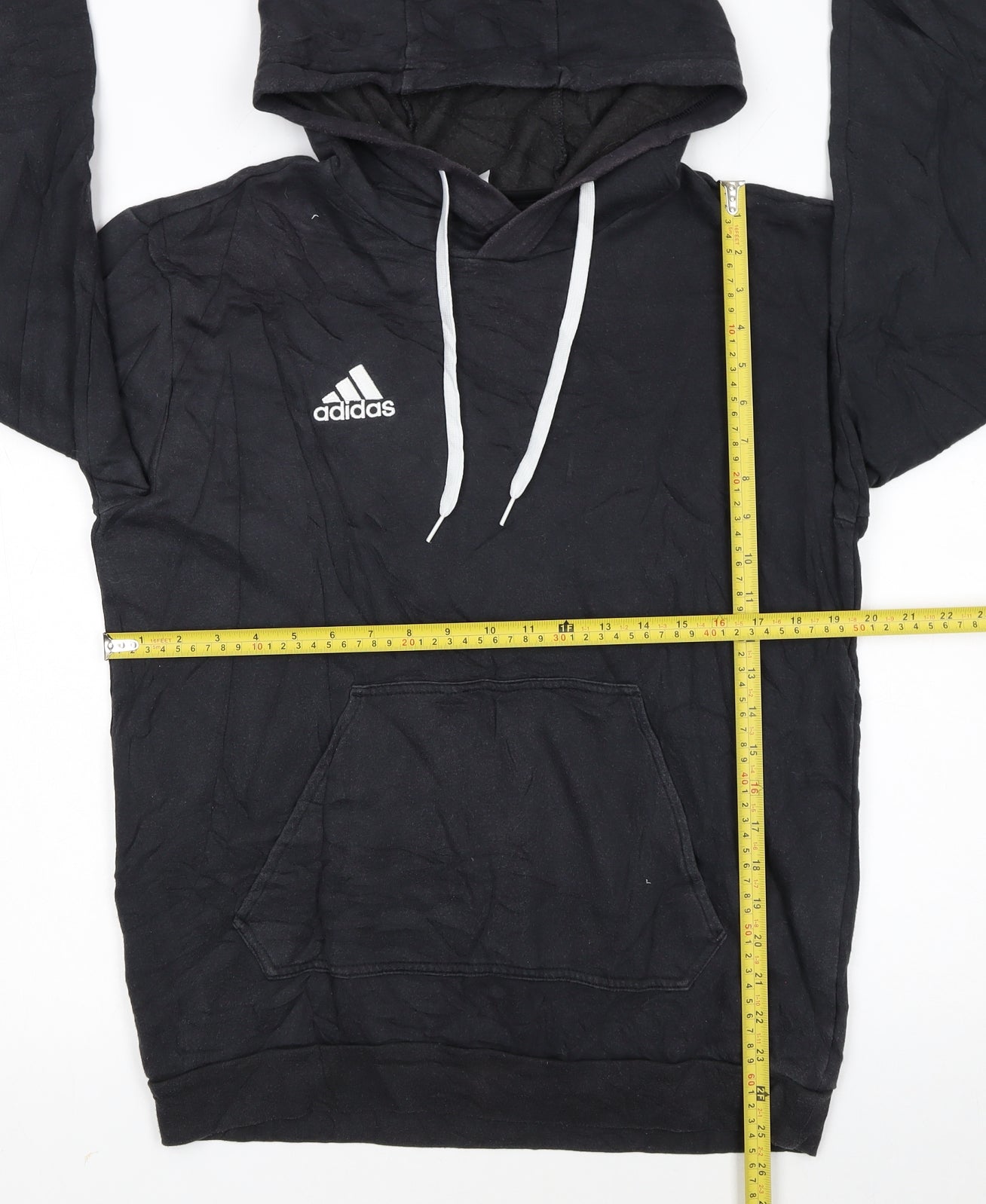 Adidas Men's Black Pullover Hoodie Size S Fleece Sweatshirt