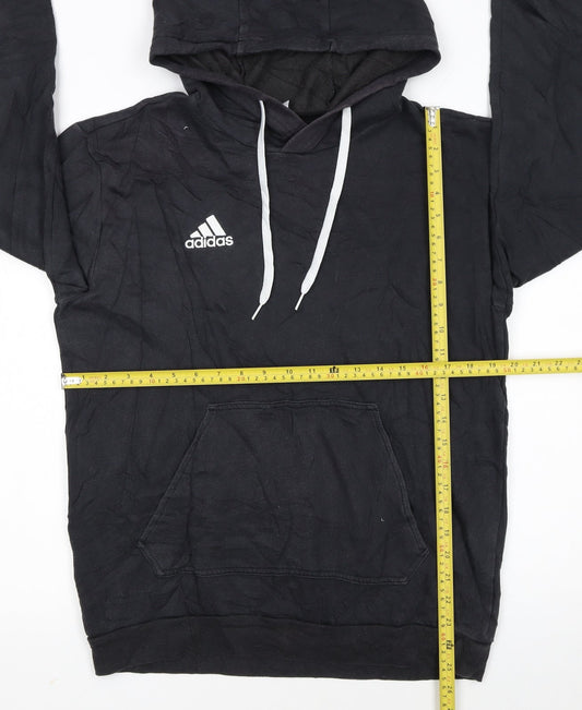 Adidas Men's Black Pullover Hoodie Size S Fleece Sweatshirt
