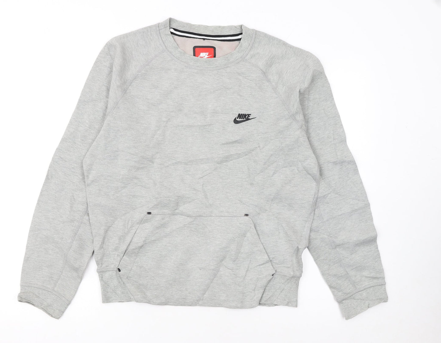 Nike Women's Grey Small Crew Neck Pullover Sweatshirt