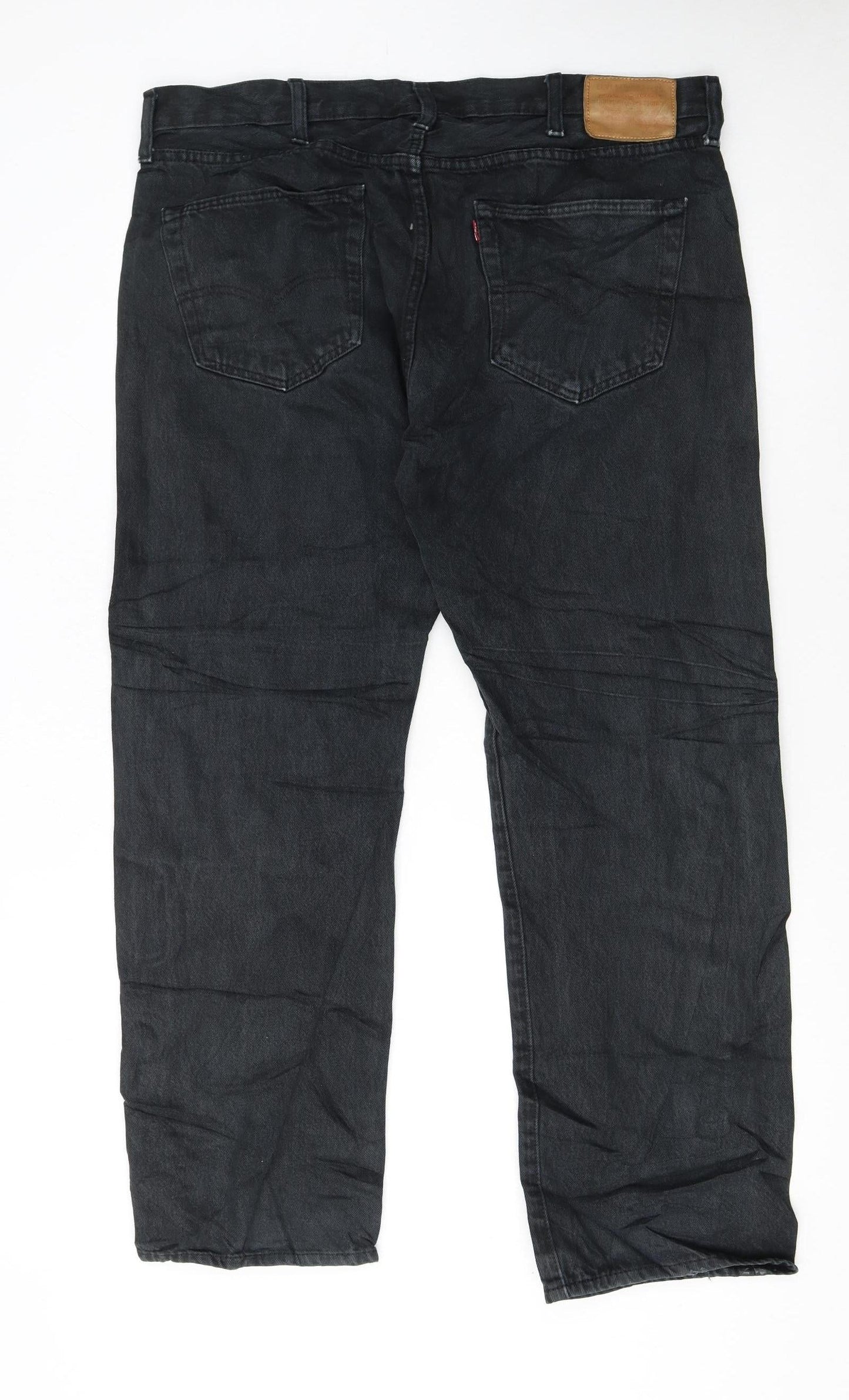 Levi's Premium Men's Black Straight Jeans W38 L30 Regular Fit Denim