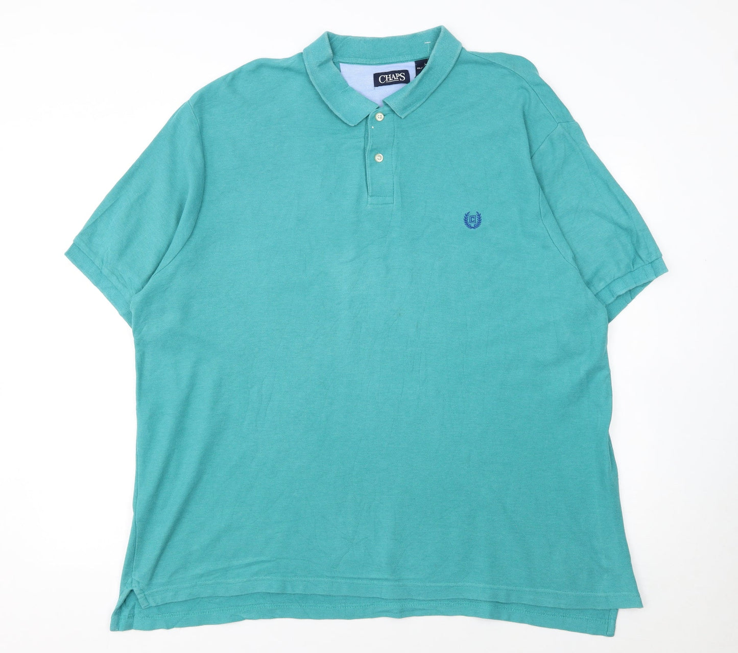 Chaps Men's Green 2XL Regular Fit Cotton Polo Shirt