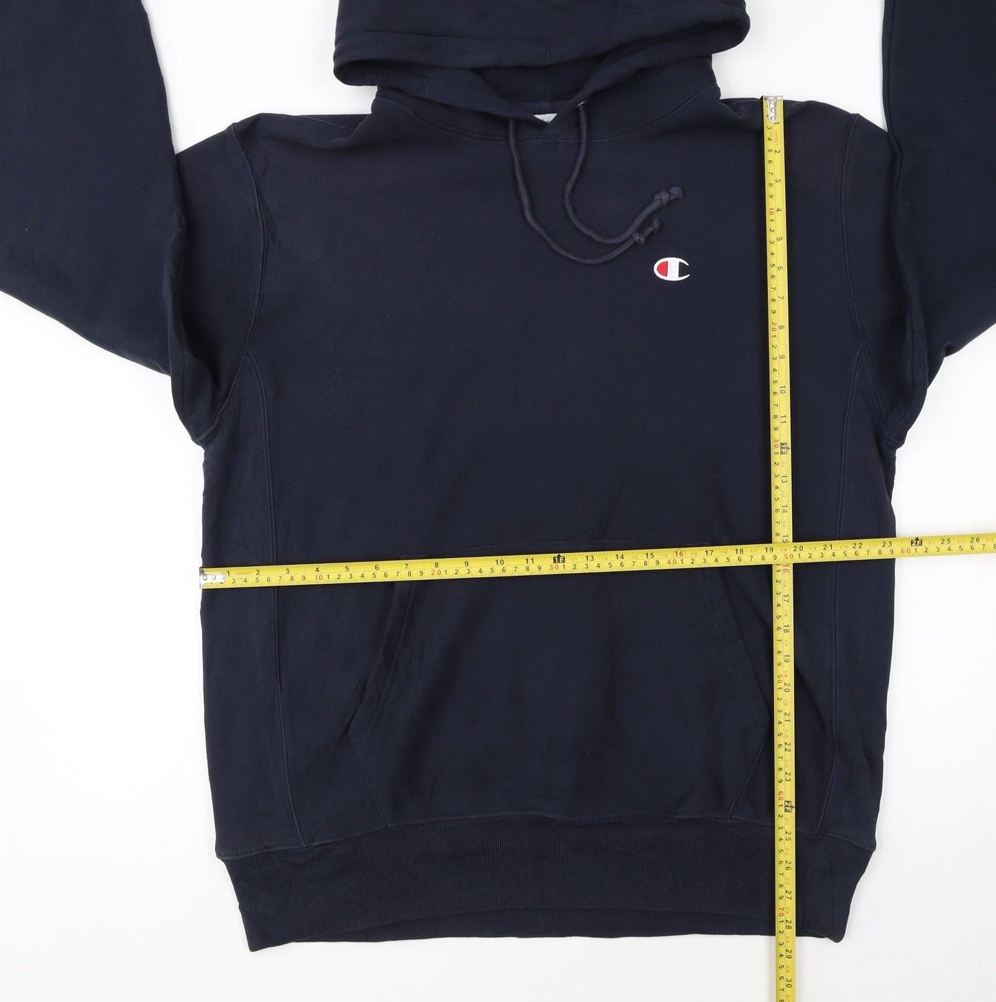 Champion Men's Navy Blue Pullover Hoodie Size L Reverse Weave