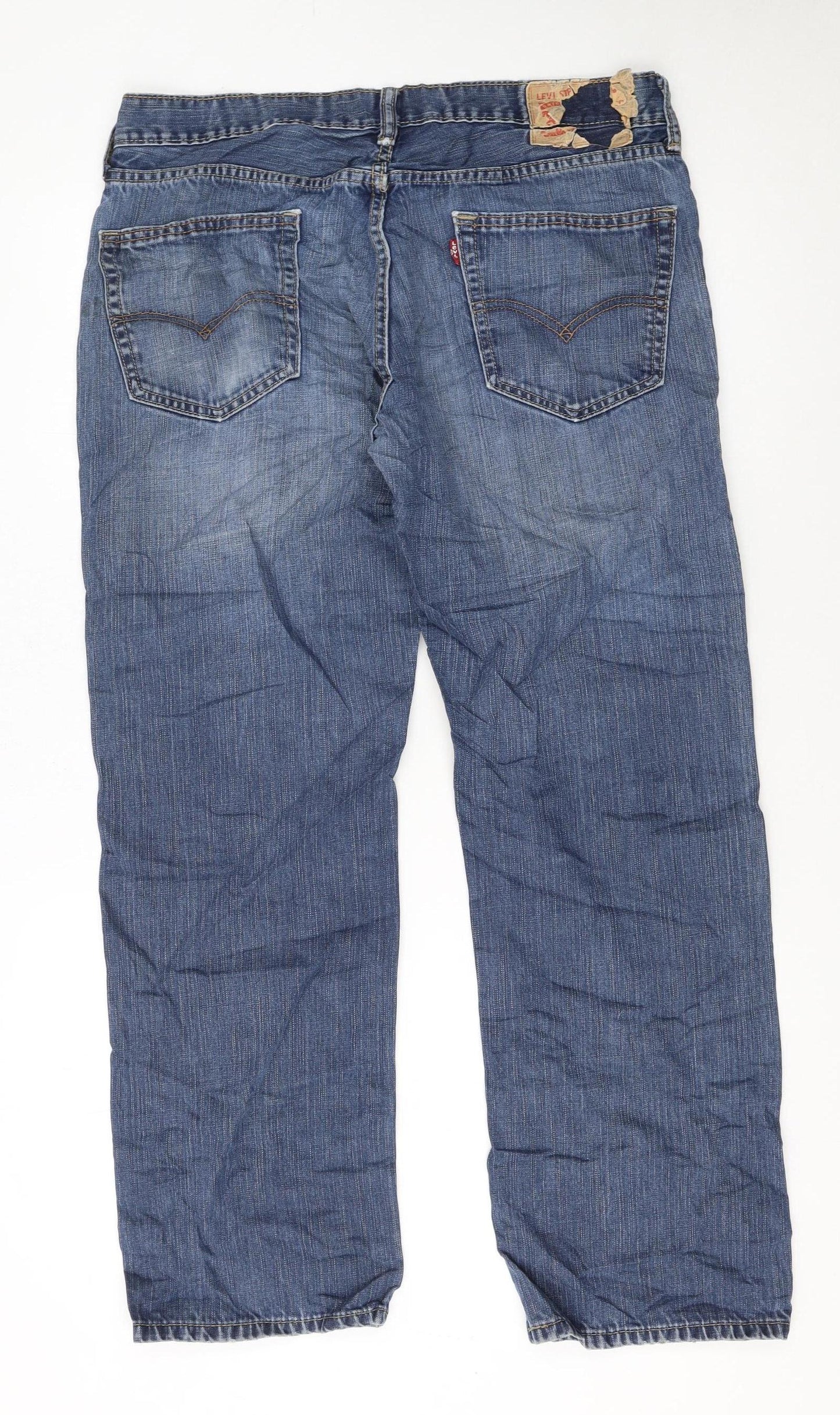 Levi's Men's Blue 33x30 Straight Fit Denim Jeans