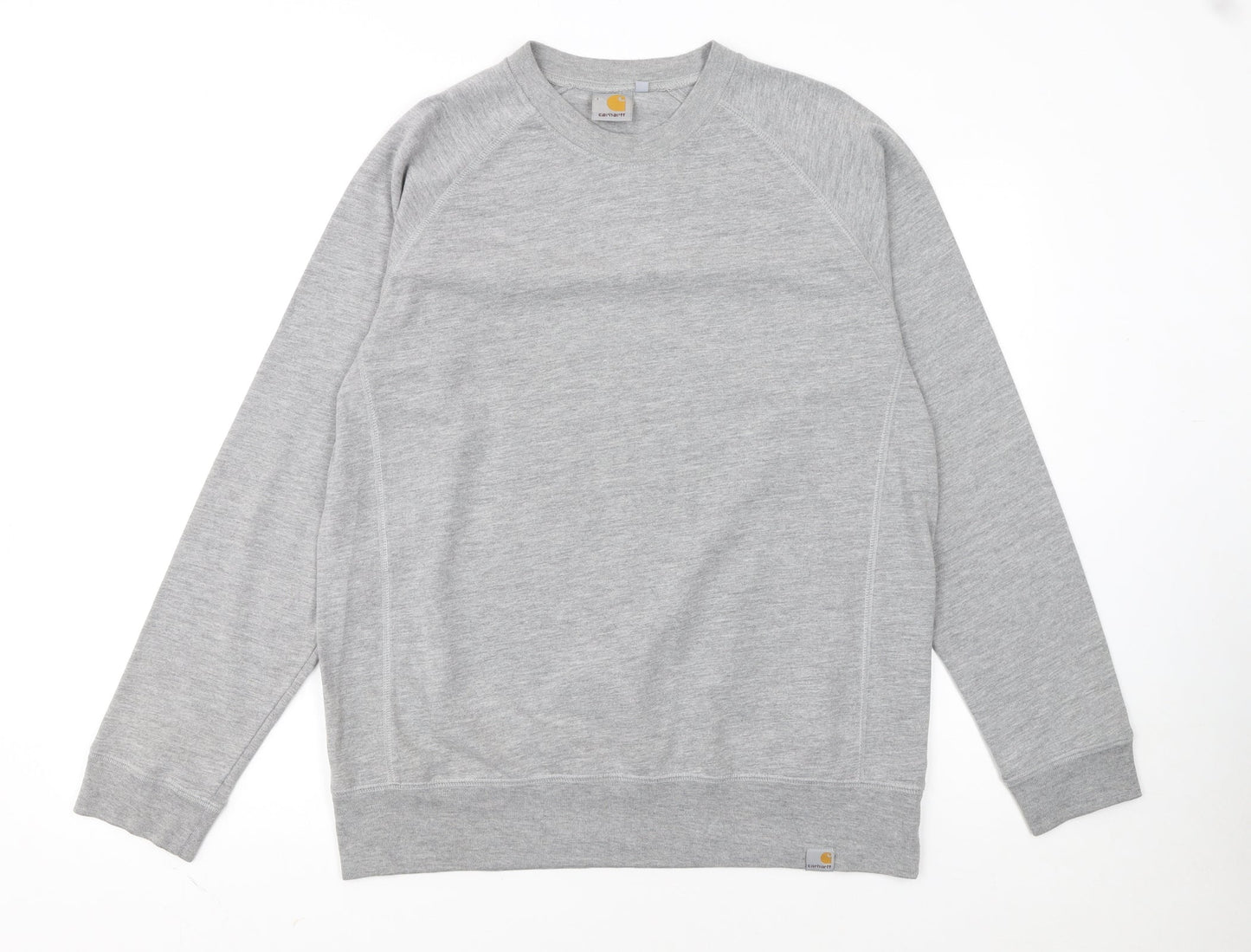 Carhartt Men's Grey Crew Neck Pullover Sweatshirt Size L