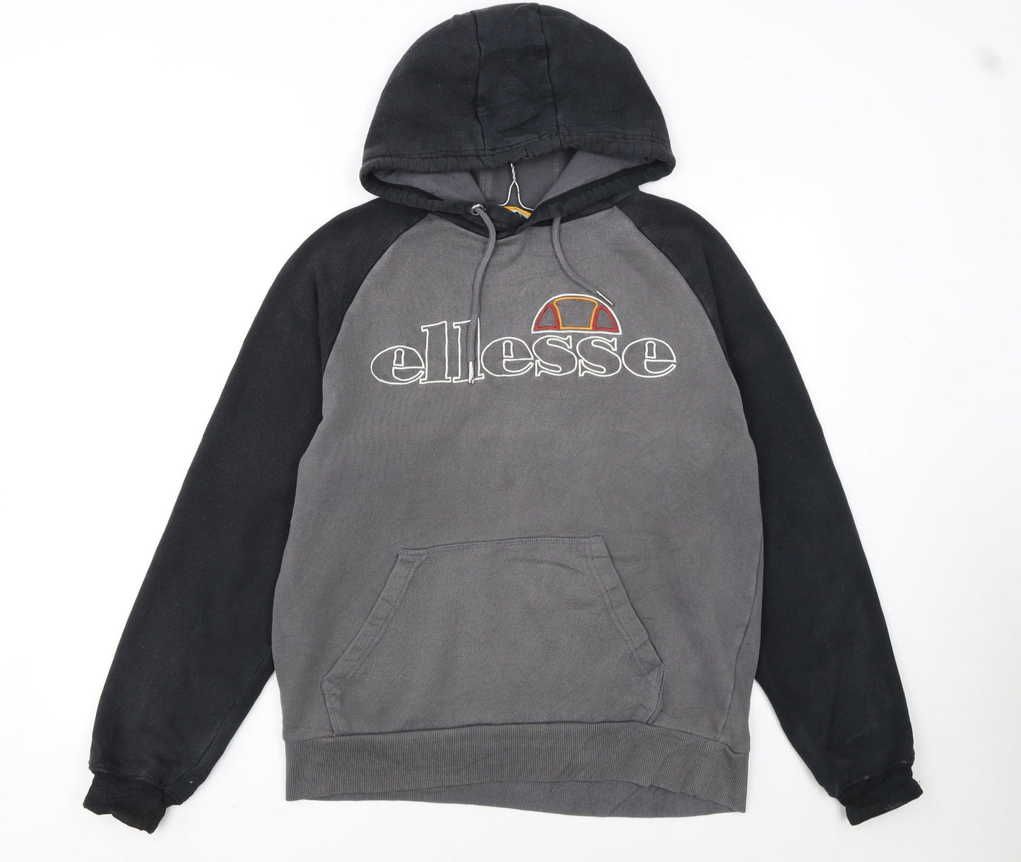 Ellesse Men’s Grey Pullover Hoodie L Logo Graphic Sweatshirt