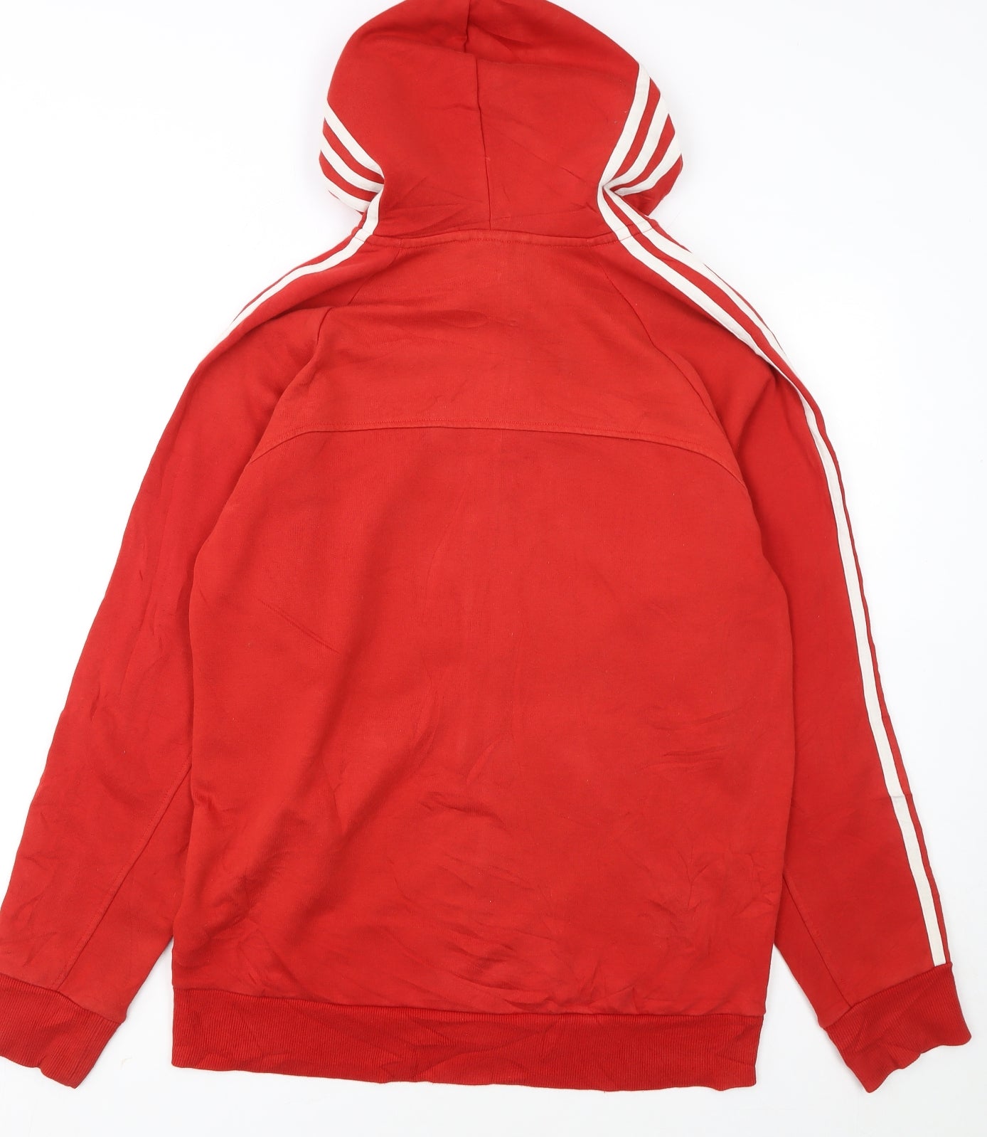 Adidas Mens Red Full Zip Hoodie Medium Sports Style