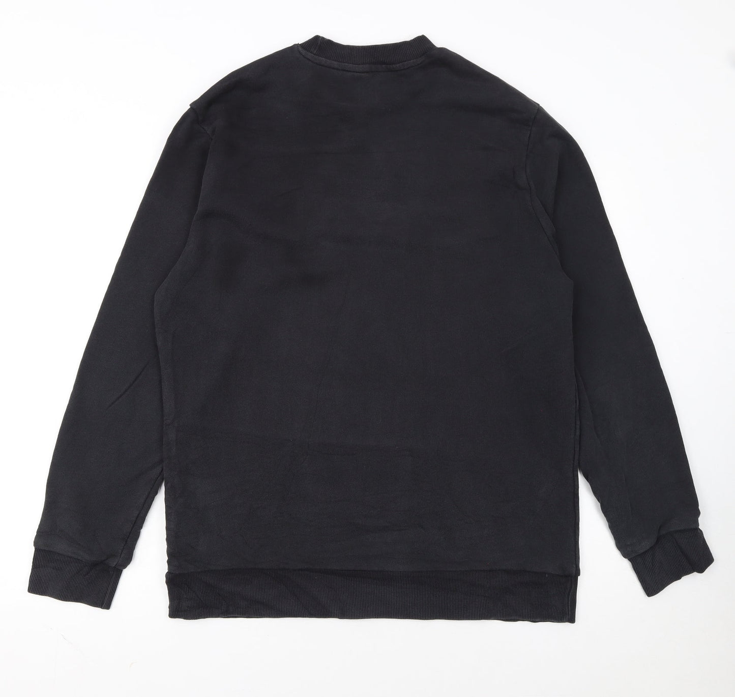 Reebok Men Black Crew Neck Pullover Sweatshirt L