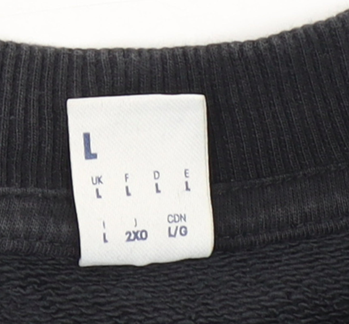 Reebok Men Black Crew Neck Pullover Sweatshirt L