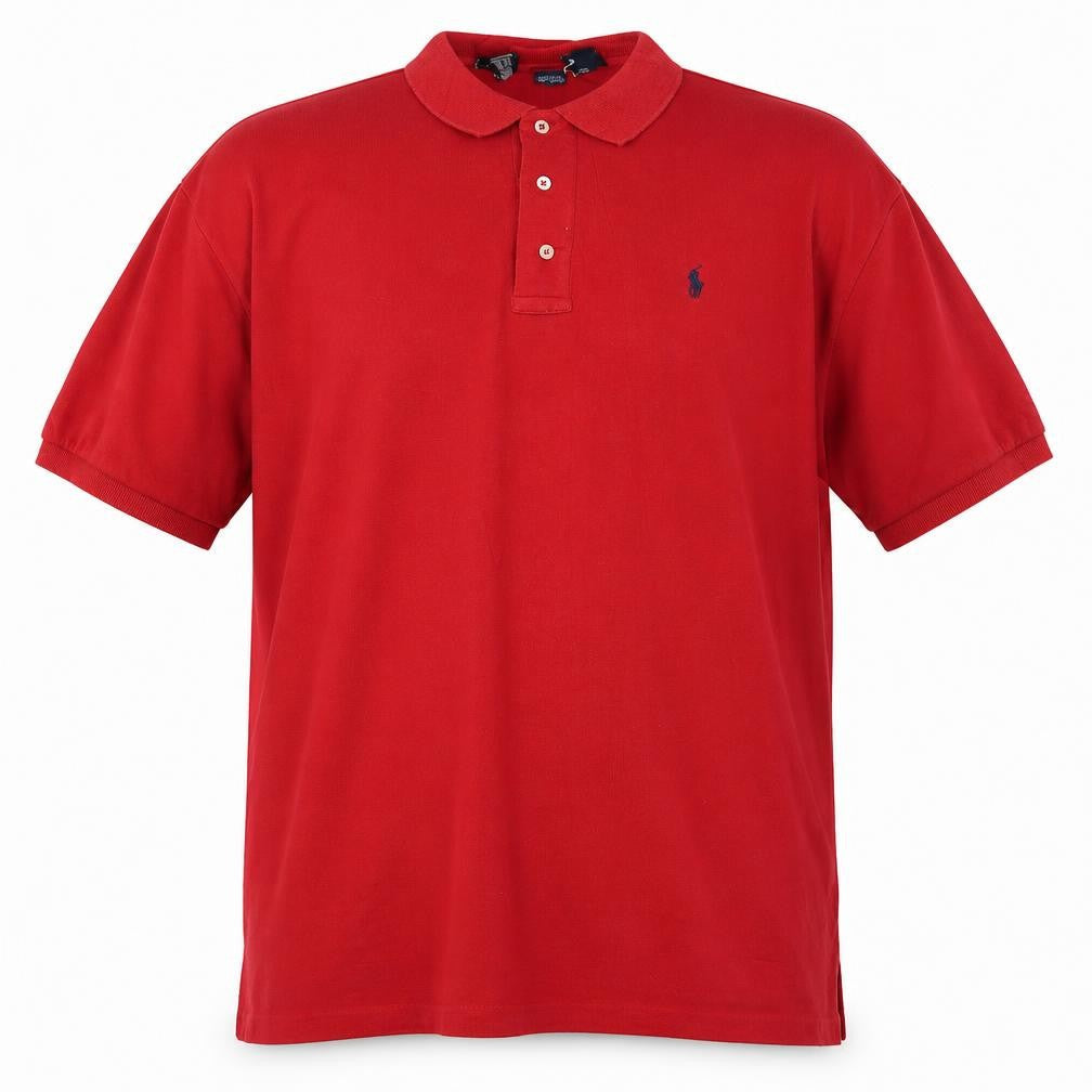 Ralph Lauren Men's Red Cotton Short Sleeve Polo Shirt XL