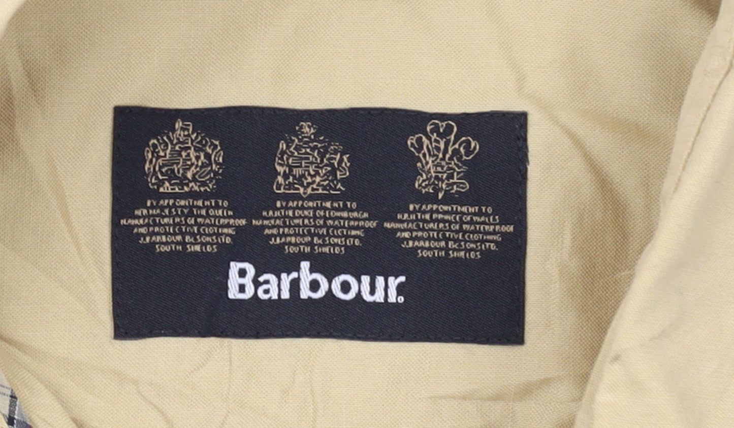 Barbour Men Beige Long Sleeve Cotton Button-Up Shirt L