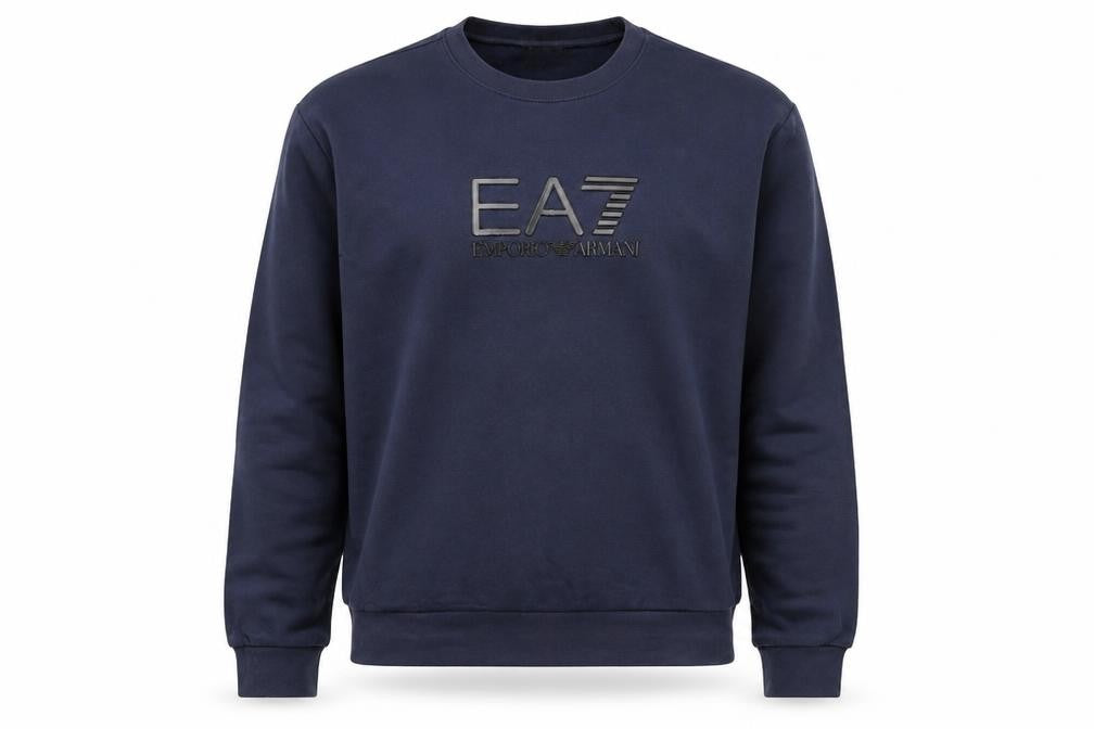Emporio Armani EA7 Men's Blue Regular Fit Logo Sweatshirt M