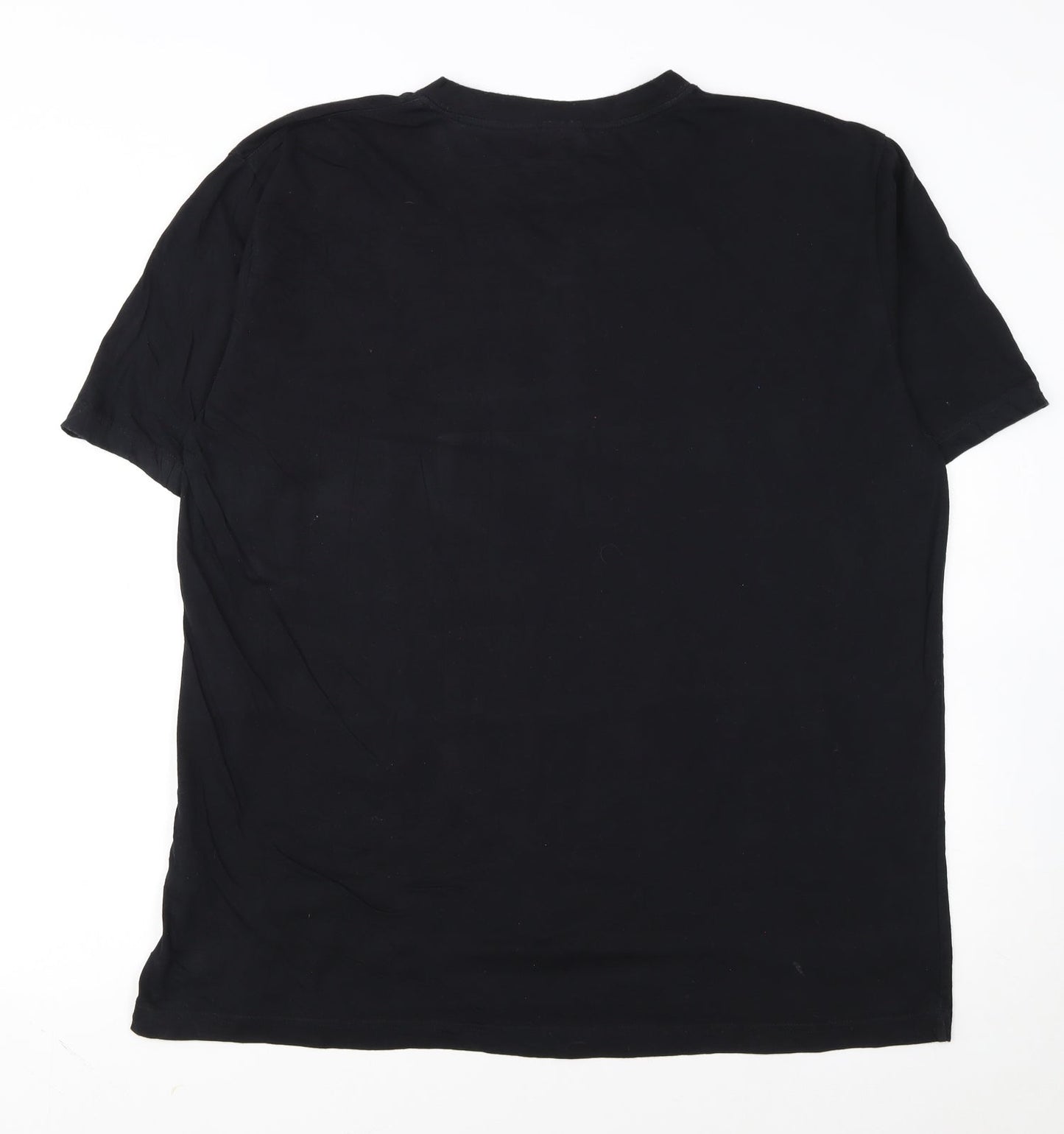 Hugo Boss Men's Black 2XL V-Neck Cotton T-Shirt