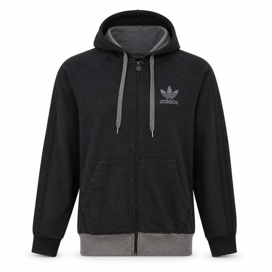 Adidas Men's Black Full Zip Hoodie Size L Sports Fleece
