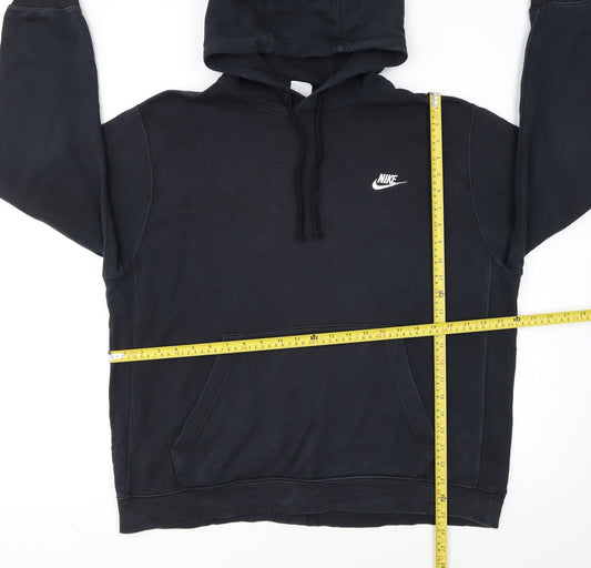 Nike Men's Black Pullover Hoodie L Sports Fleece Sweatshirt