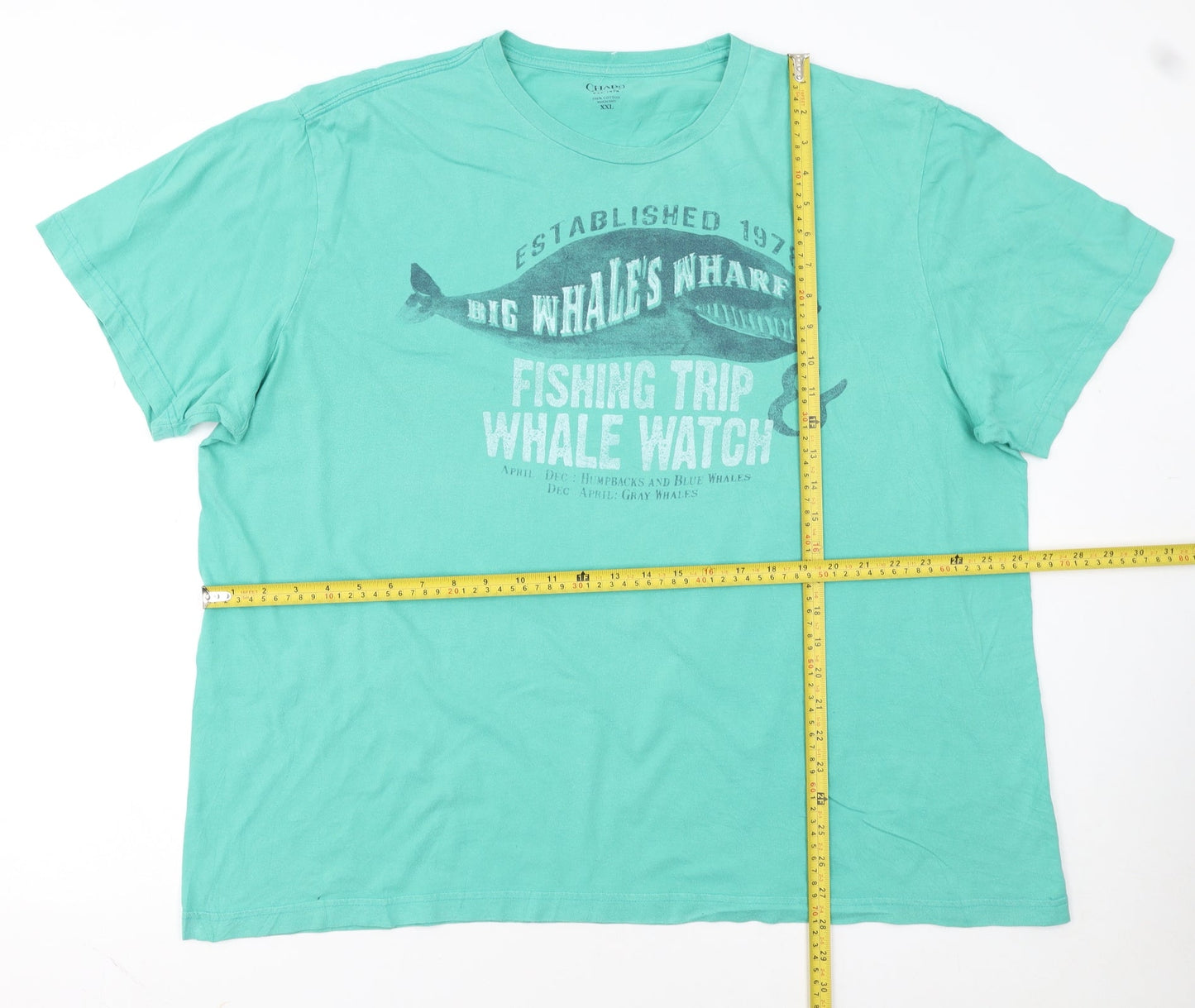 Chaps Men’s Green 2XL Graphic Nautical Cotton T-Shirt Short Sleeve
