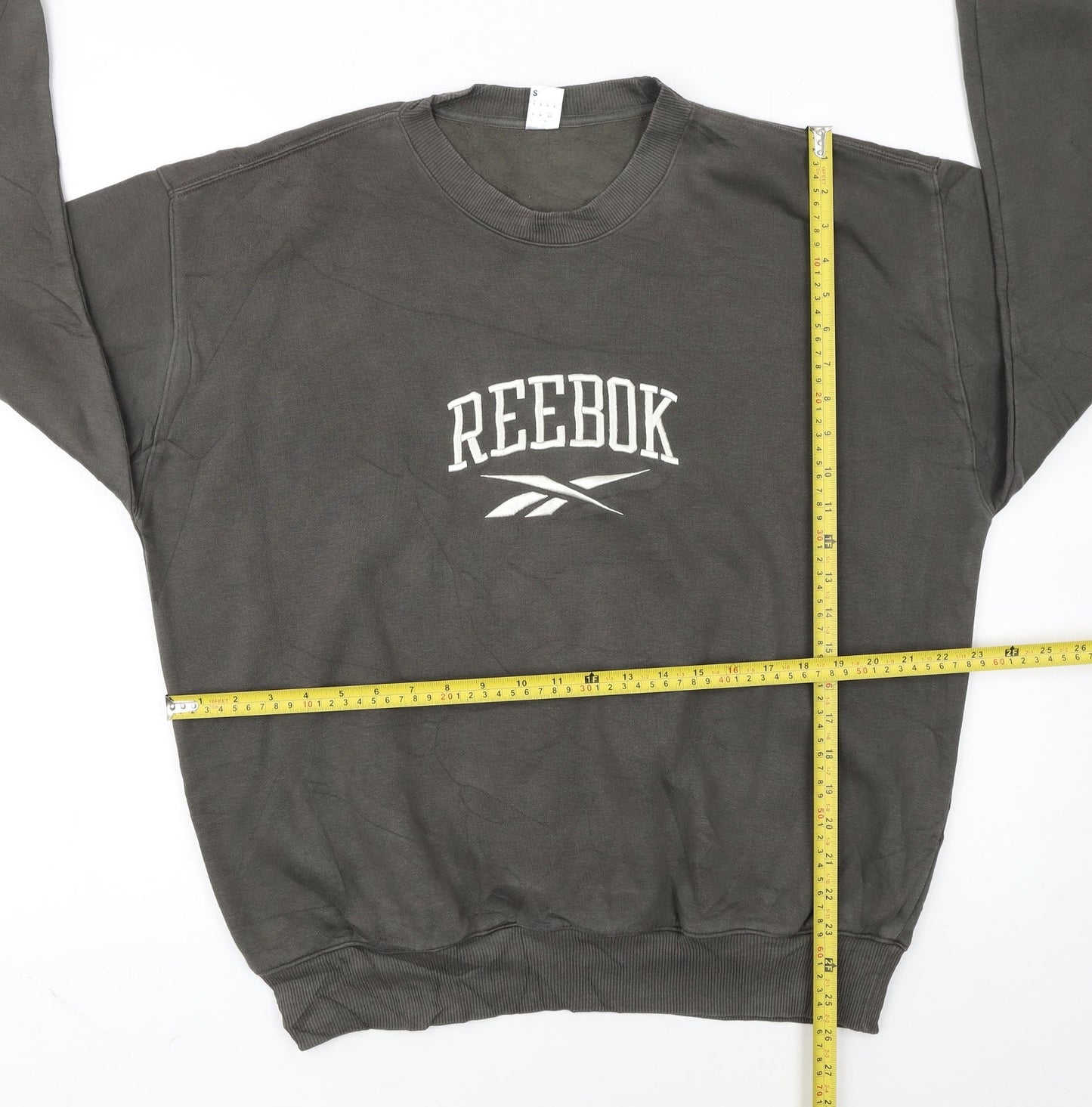 Reebok Men's Grey Small Crew Neck Pullover Sweatshirt