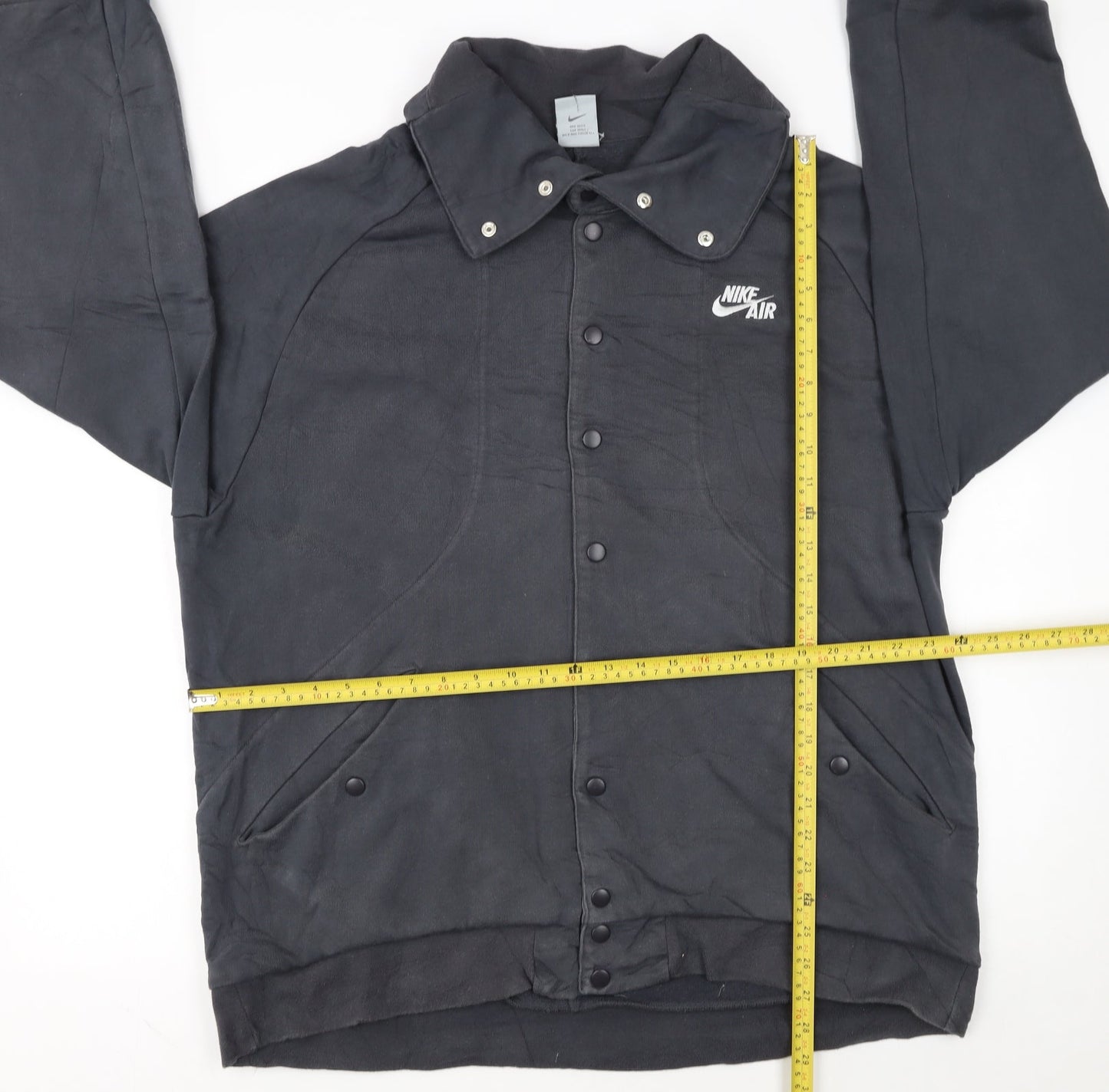 Nike Mens Black XL Basic Jacket Cotton Snap Wind-Resistant
