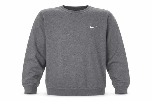 Nike Men's Grey Crew Neck Fleece Sweatshirt M Regular Fit