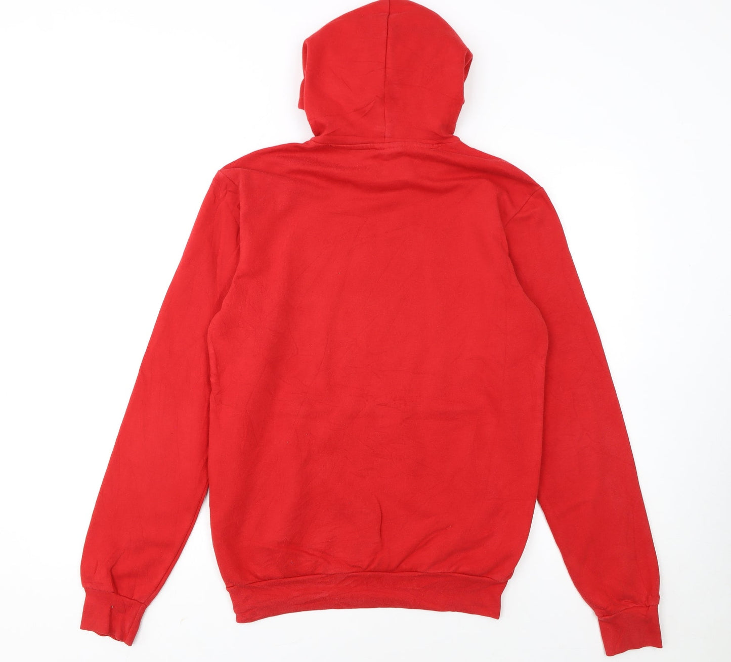 Adidas Men Red Pullover Hoodie Small Regular Fit Sports Fleece