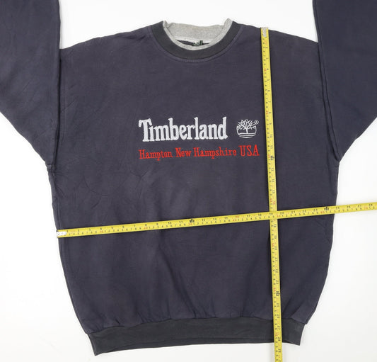 Timberland Men’s Navy Blue XL Pullover Sweatshirt Embroidered USA
