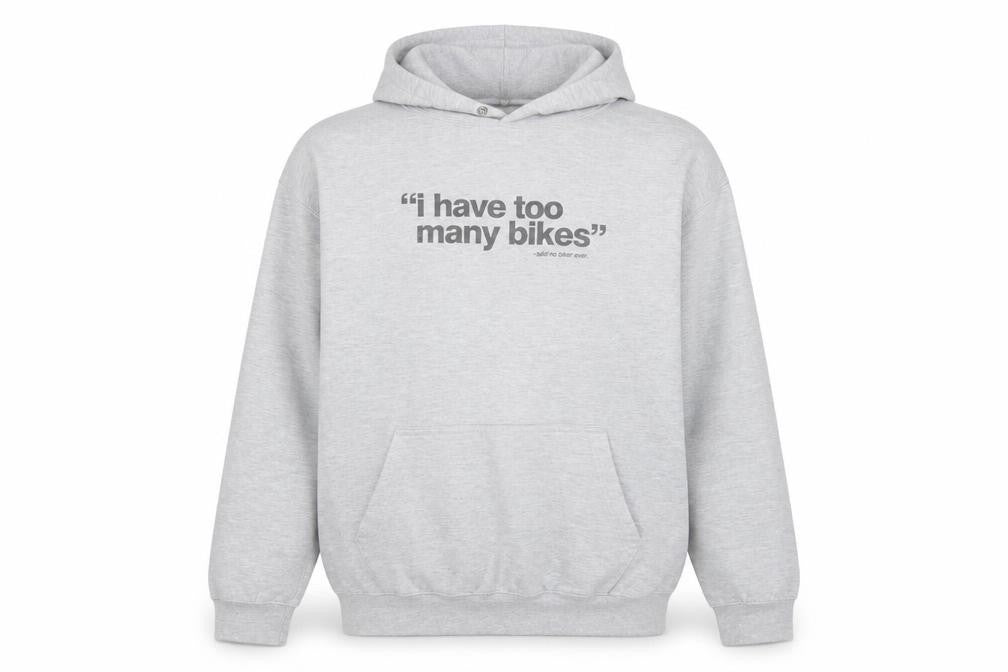 AWDis Mens Grey XL Pullover Hoodie Funny Biker Graphic