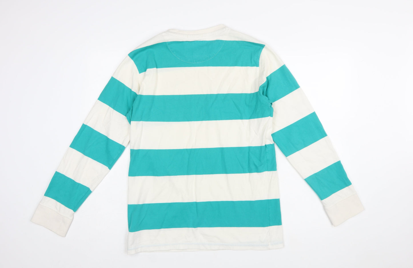 Jack Wills Men's Blue Striped Long Sleeve Cotton T-Shirt S