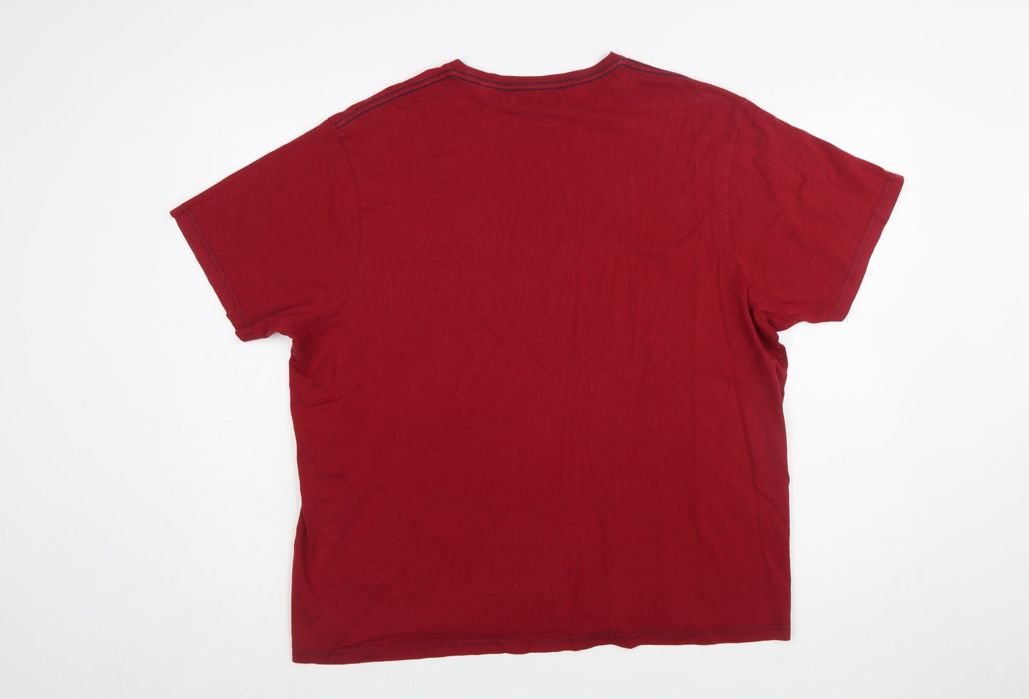 Maine New England Men's Red Graphic Print Cotton T-Shirt L