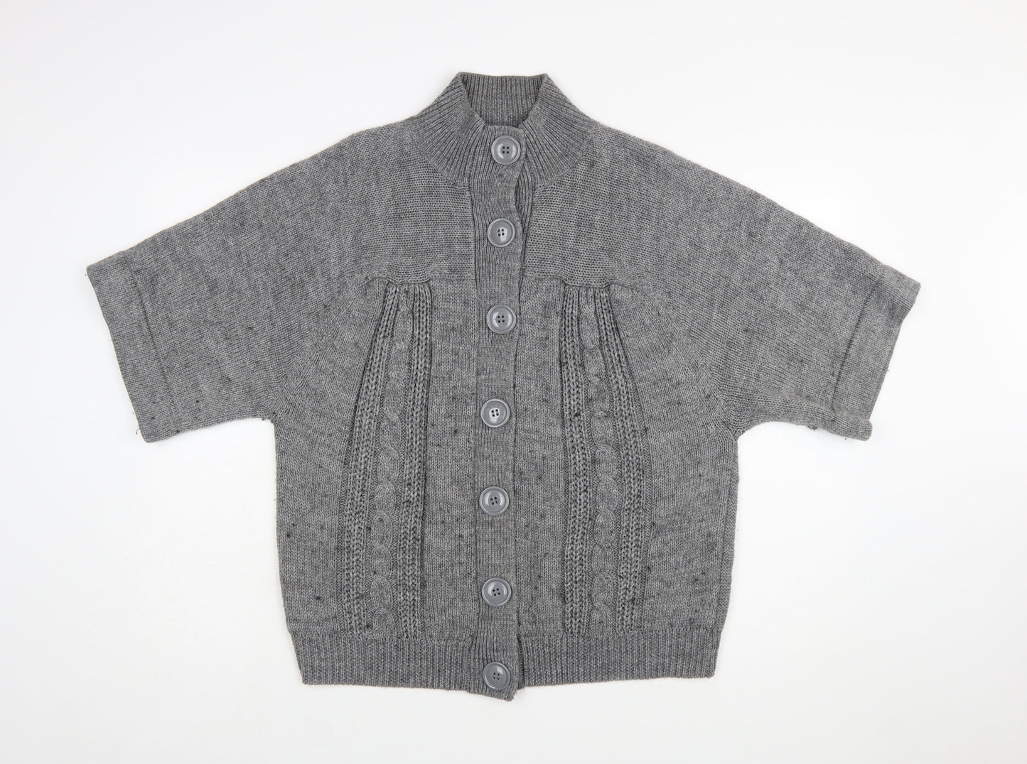 Kaliko Women's Grey Cable-Knit Button Cardigan Size 16